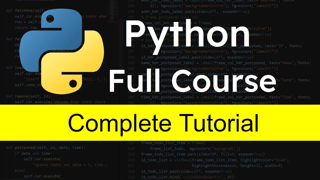 Python Programming Full Course Online Free For Beginners