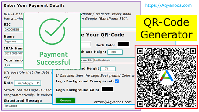 qr-code-generator for making bank-payment request